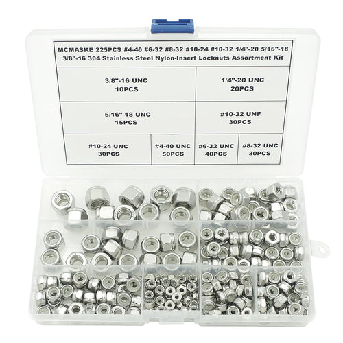 MCMASKE 225PCS #4-40 to 3/8